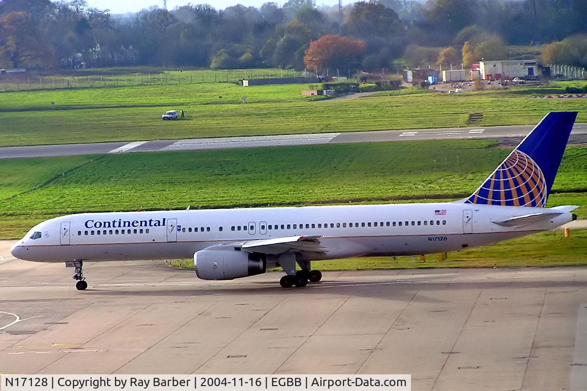 N17128, 1998 Boeing 757-224 C/N 27567, Boeing 757-224ET [27567] (Continental Airlines) Birmingham Int'l~G 16/11/2004