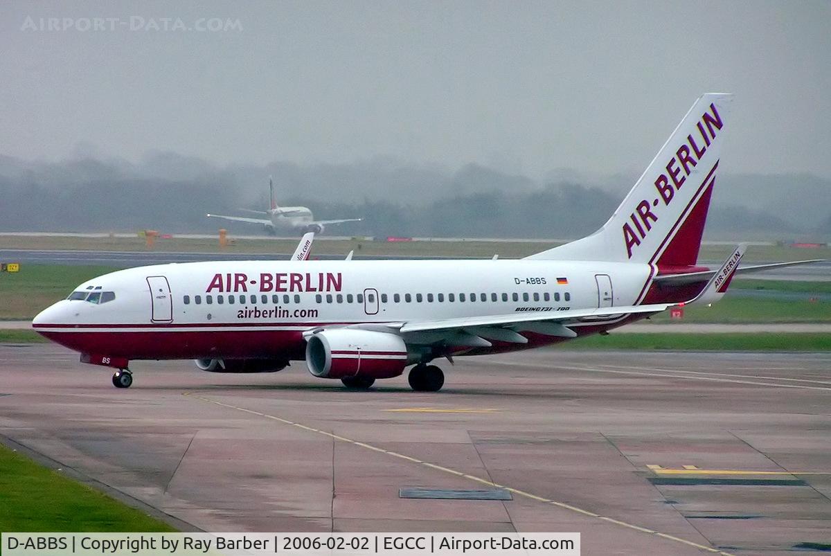D-ABBS, 2001 Boeing 737-76N C/N 28654, Boeing 737-76N [28654] (Air Berlin) Manchester-Ringway~G 02/02/2006
