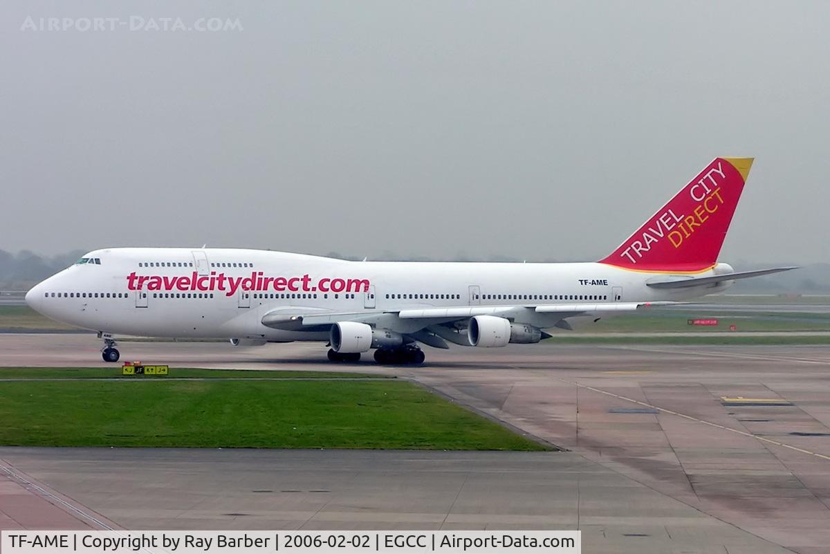 TF-AME, 1984 Boeing 747-312 C/N 23032, Boeing 747-312 [23032] (Travel City Direct) Manchester-Ringway~G 02/02/2006