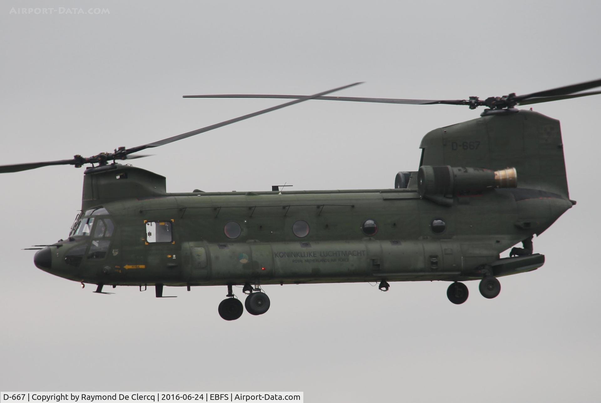 D-667, Boeing CH-47D Chinook C/N M.3667/NL-007, BAF days at Florennes.