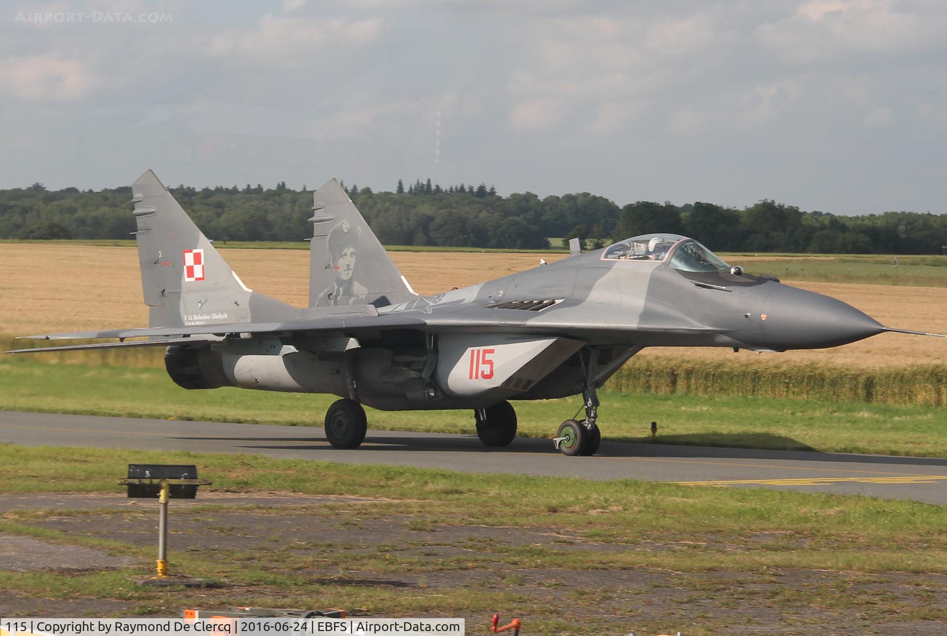 115, Mikoyan-Gurevich MiG-29A C/N 2960535115/4503, BAF days at Florennes.