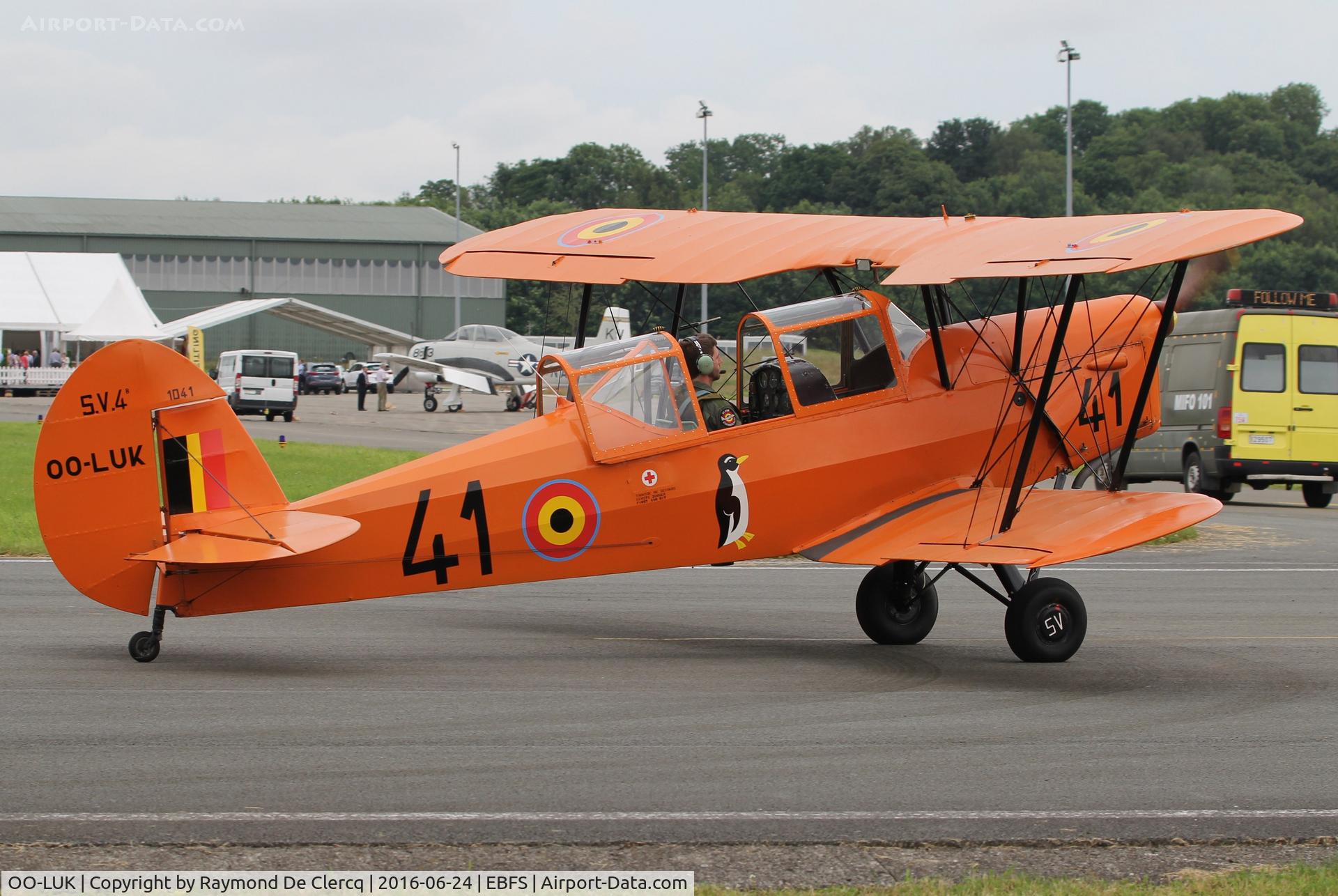 OO-LUK, Stampe-Vertongen SV-4B C/N 1183, BAF days at Florennes.