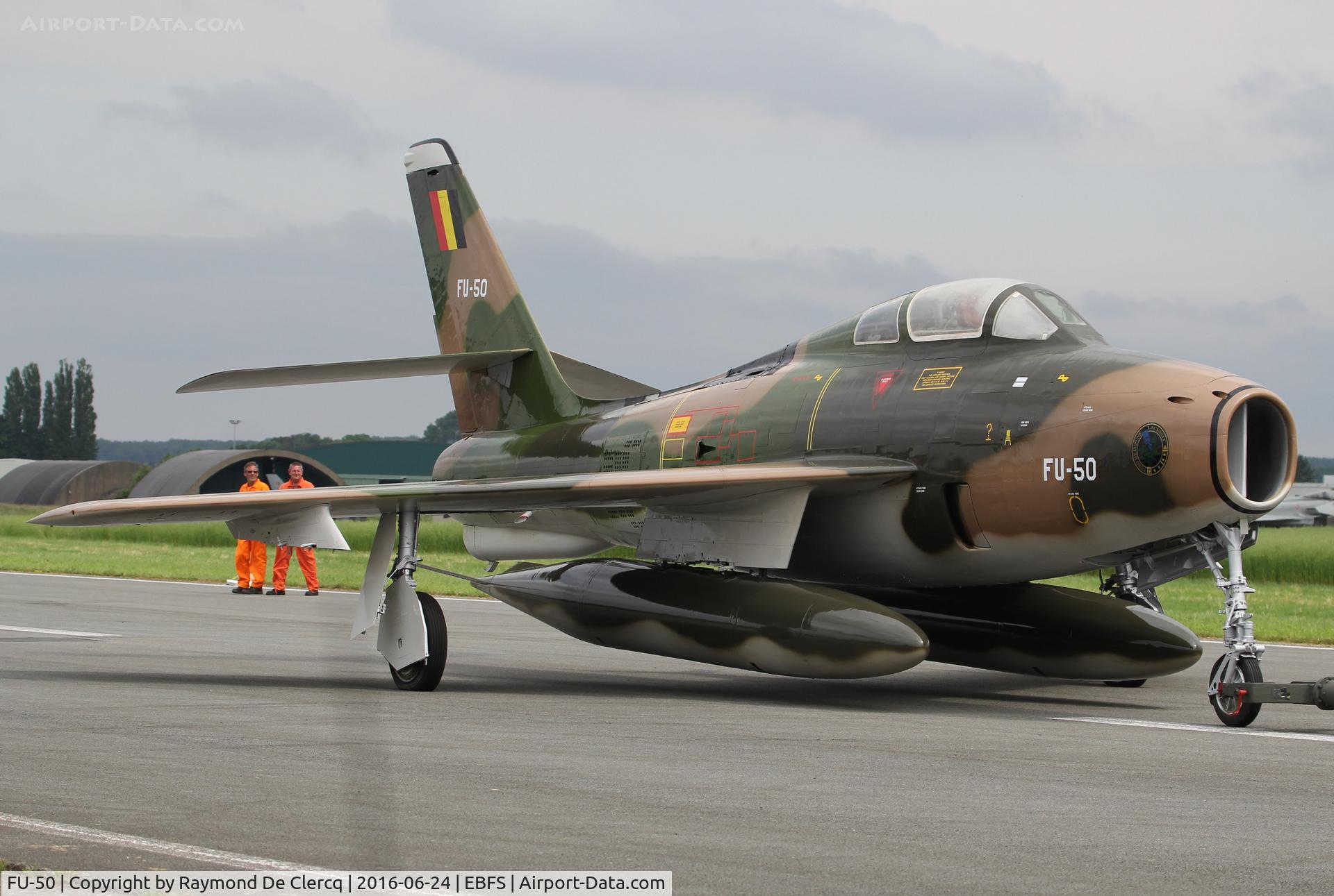 FU-50, 1952 Republic F-84F Thunderstreak C/N 52-7011, BAF days at Florennes.