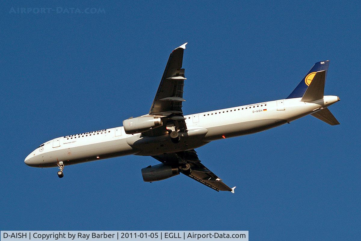 D-AISH, 2007 Airbus A321-231 C/N 3265, Airbus A321-231 [3265] (Lufthansa) Home~G 05/01/2011. On approach 27R.