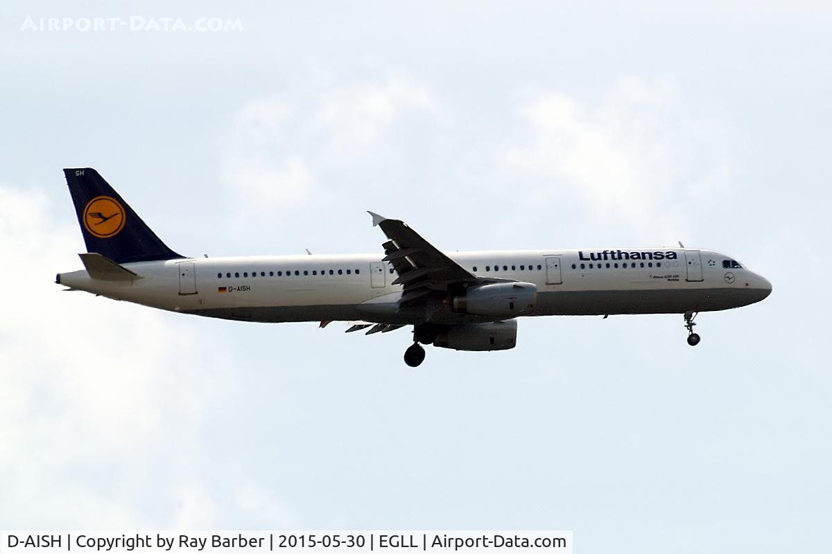 D-AISH, 2007 Airbus A321-231 C/N 3265, Airbus A321-231 [3265] (Lufthansa) Home~G 30/05/2015. On approach 25L.