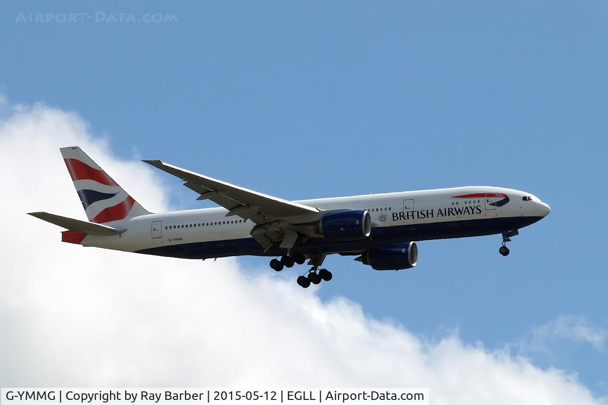 G-YMMG, 2000 Boeing 777-236/ER C/N 30308, Boeing 777-236ER [30308] (British Airways) Home~G 12/05/2015. On approach 27L.
