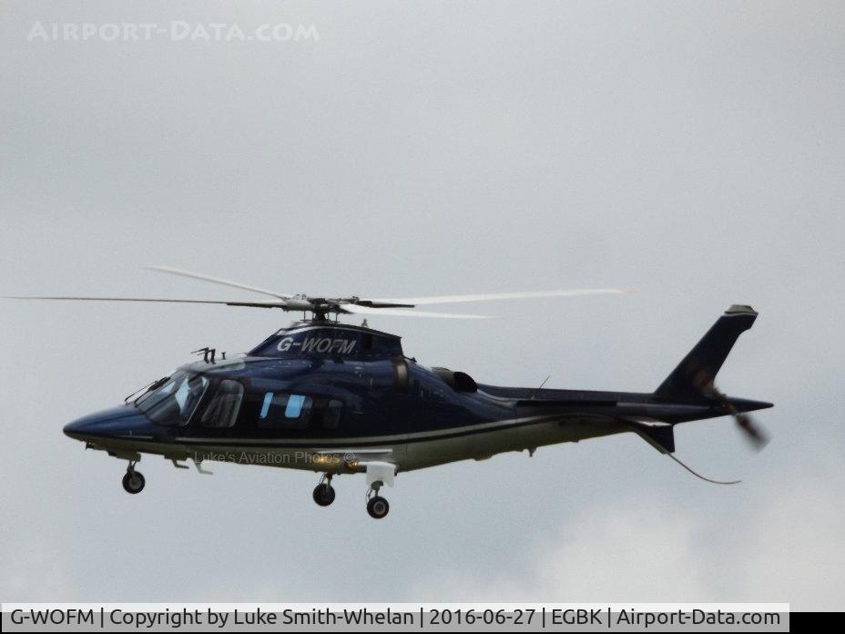 G-WOFM, 2006 Agusta A-109E Power C/N 11678, Landing at Sywell Aerodrome.