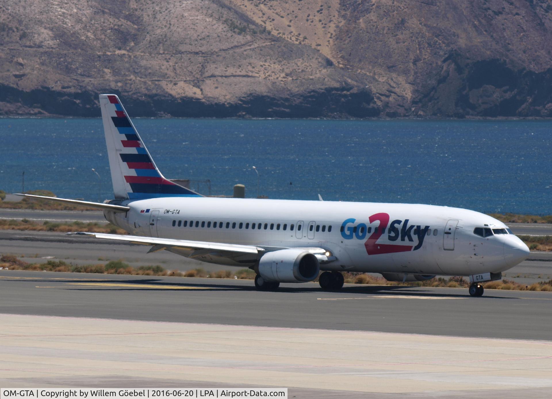 OM-GTA, 1990 Boeing 737-4Q8 C/N 24332, Taxi to runway on LPA