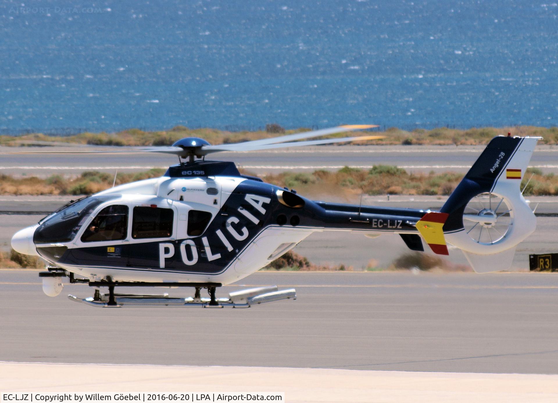 EC-LJZ, 2010 Eurocopter EC-135P-2+ C/N 0846, Taxi to the parking place on LPA
