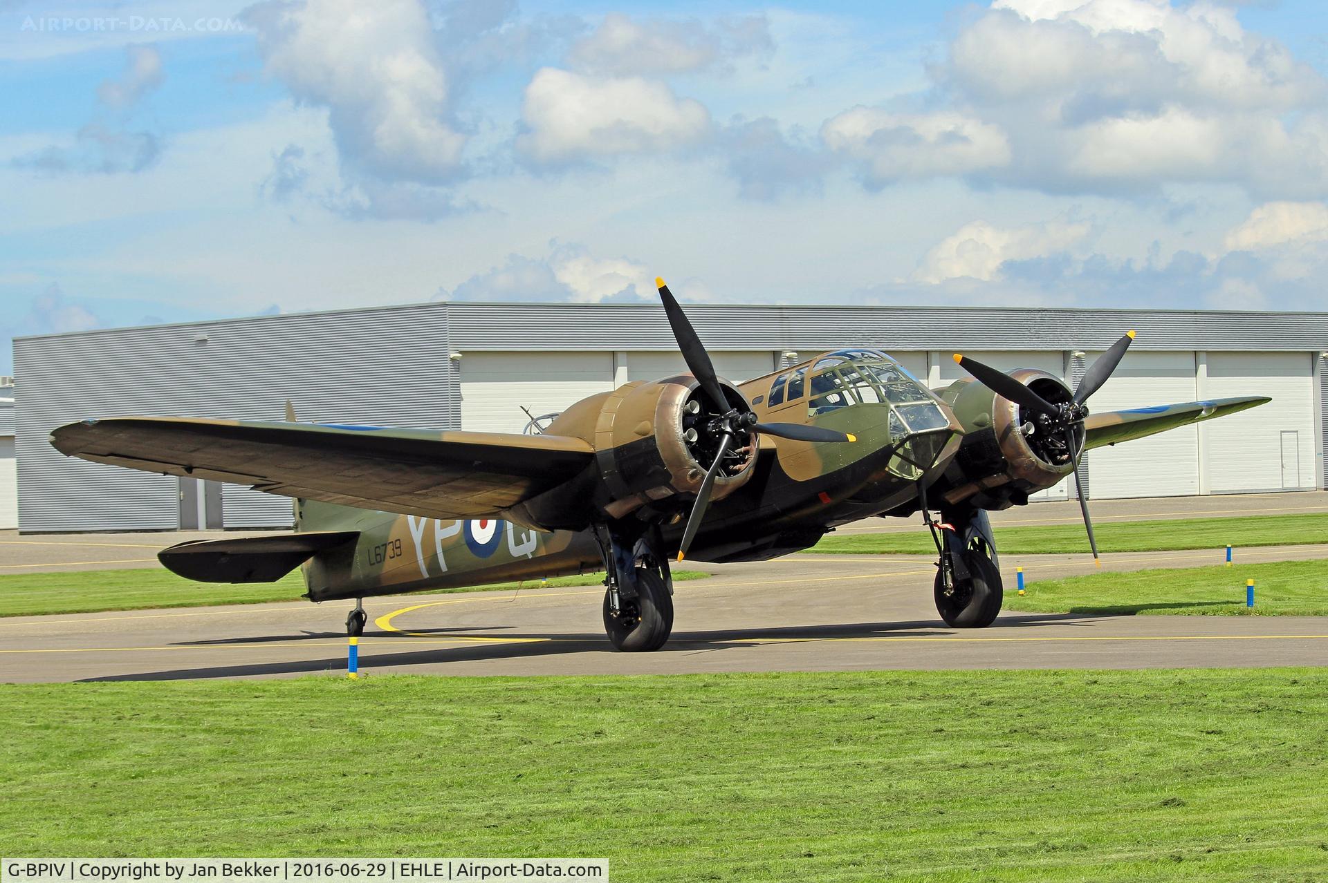 G-BPIV, 1943 Bristol 149 Bolingbroke Mk.IVT C/N 10201, Lelystad Airport for performing in the Movie Dunkirk