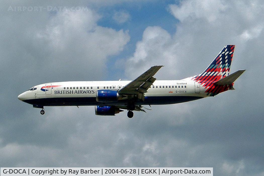 G-DOCA, 1991 Boeing 737-436 C/N 25267, Boeing 737-436 [25267] (British Airways) Gatwick~G 28/06/2004