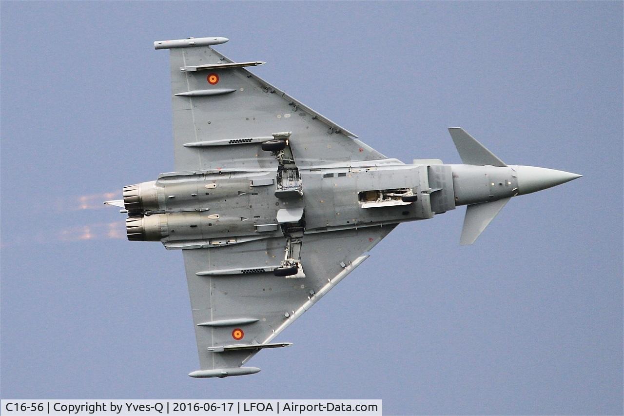 C16-56, Eurofighter EF-2000 Typhoon S C/N SS038, Spanish Air Force Eurofighter EF-2000 Typhoon S, On display, Avord Air Base 702 (LFOA) Open day 2016