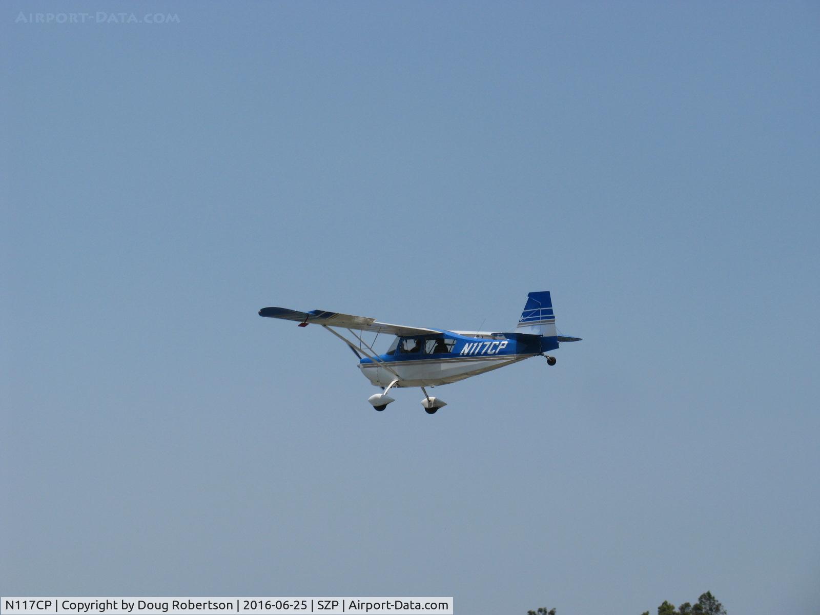 N117CP, American Champion 7GCBC Citabria C/N 1275-99, 1999 American Champion 7GCBC CITABRIA, Lycoming O-320 150 Hp, on final Rwy 22, taken from other side of the runway approach-I roam the airport