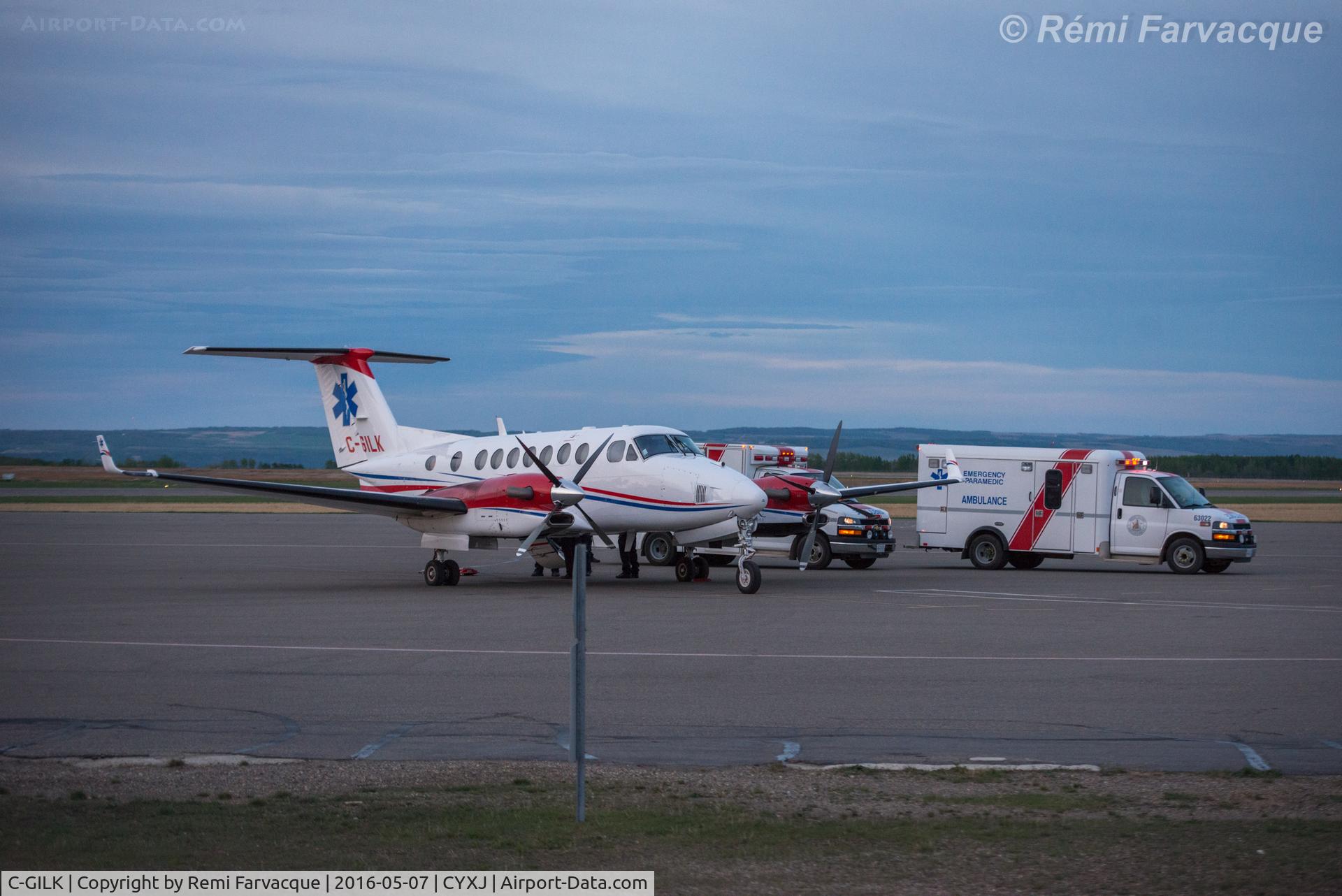 C-GILK, 2007 Hawker Beechcraft 350 King Air (B300) C/N FL-535, Just south of main terminal building.