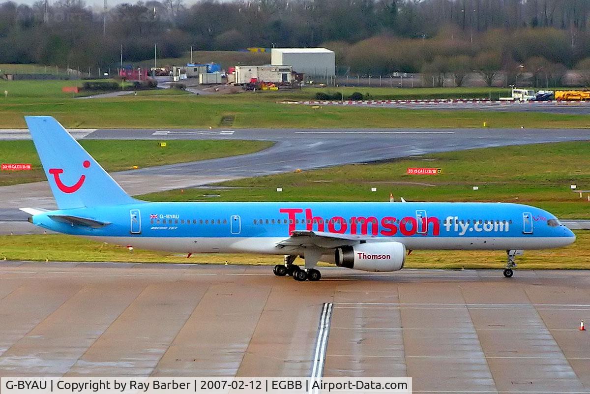 G-BYAU, 1994 Boeing 757-204 C/N 27220, Boeing 757-204 [27220] (ThomsonFly) Birmingham Int'l~G 12/02/2007