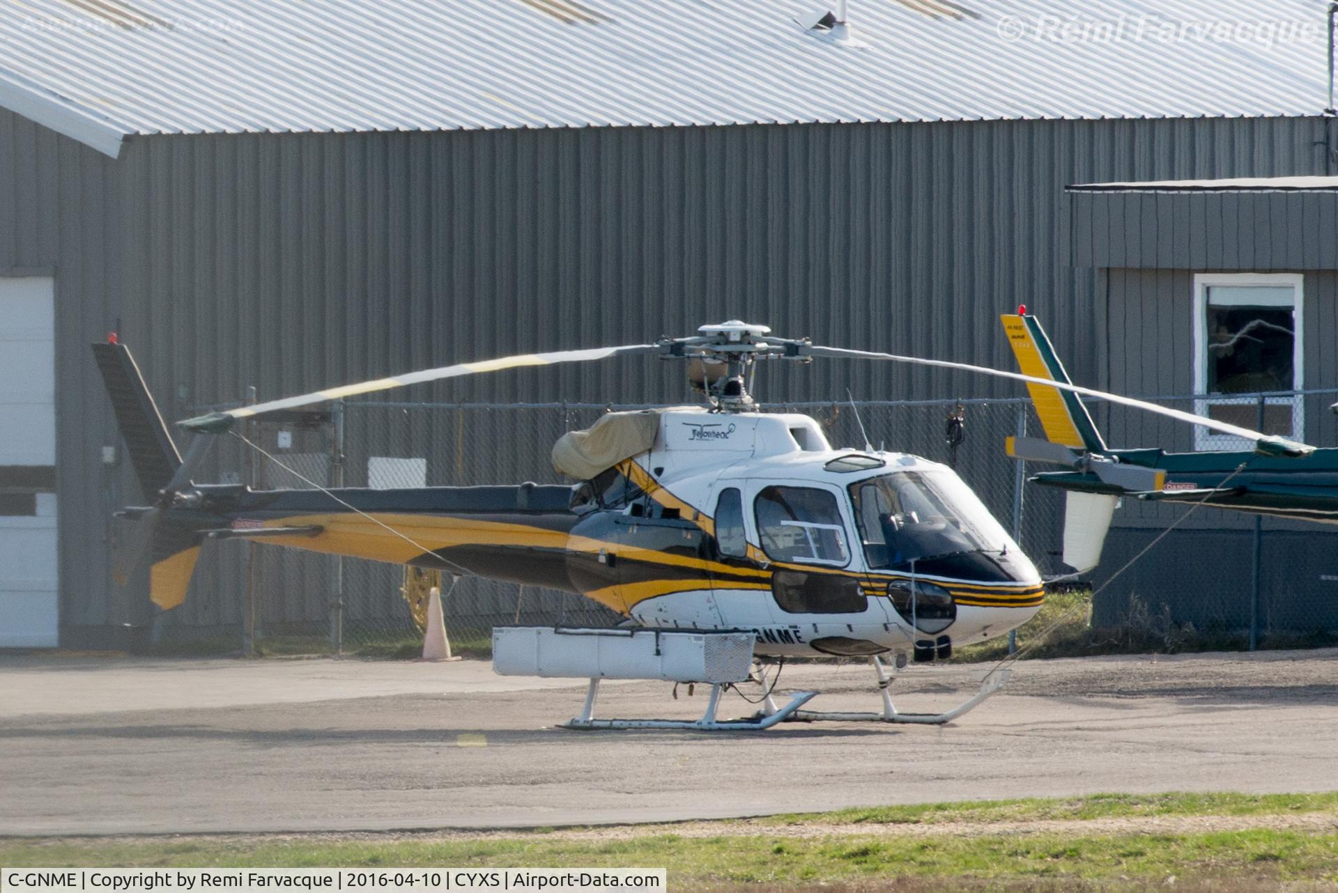 C-GNME, 1994 Aerospatiale AS-350B-2 Ecureuil C/N 2826, Parked south of main terminal
