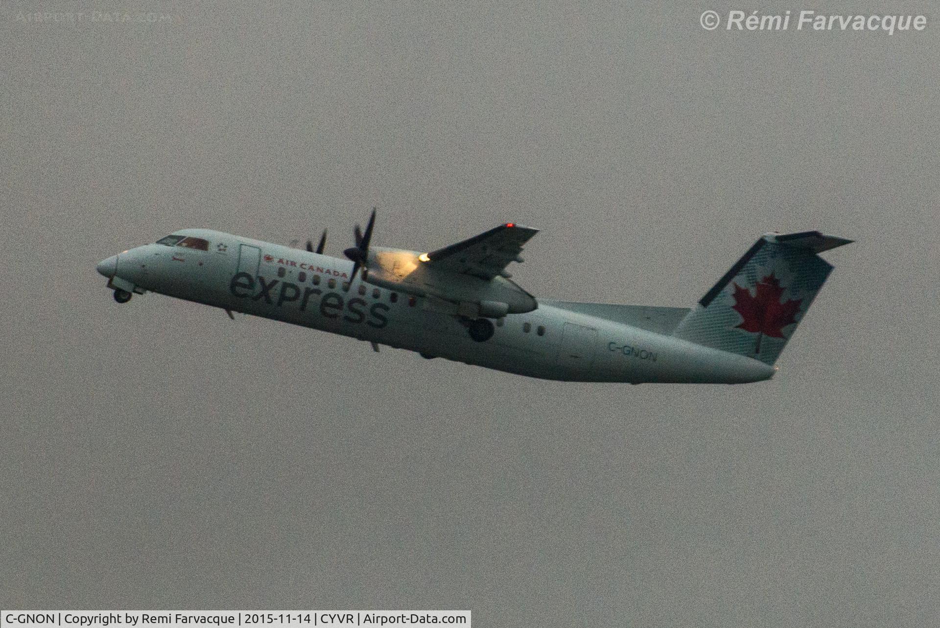 C-GNON, 1989 De Havilland Canada DHC-8-301 Dash 8 C/N 137, Easterly take-off from south runway