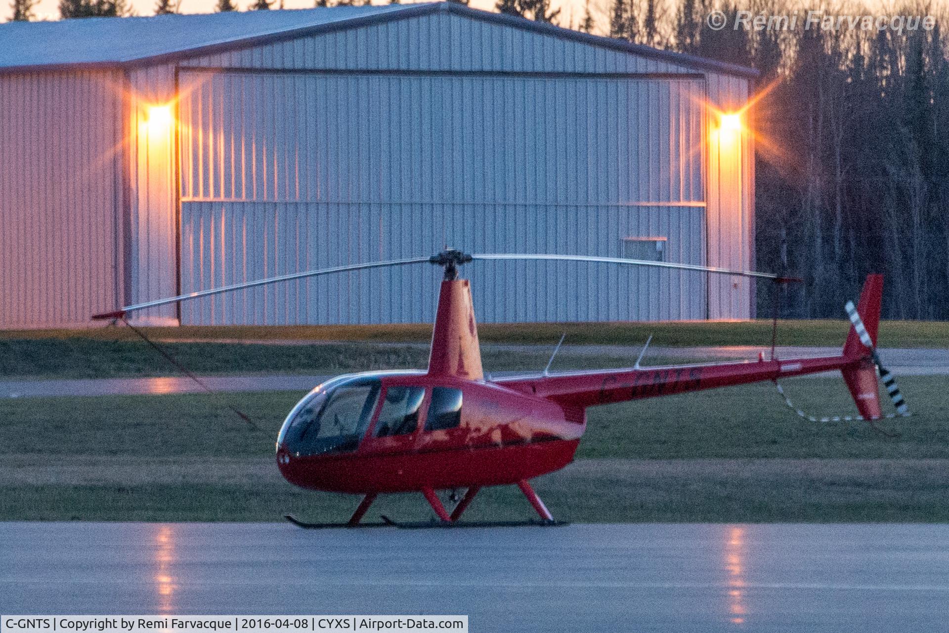 C-GNTS, 2008 Robinson R44 II C/N 12377, Parked south of main terminal.