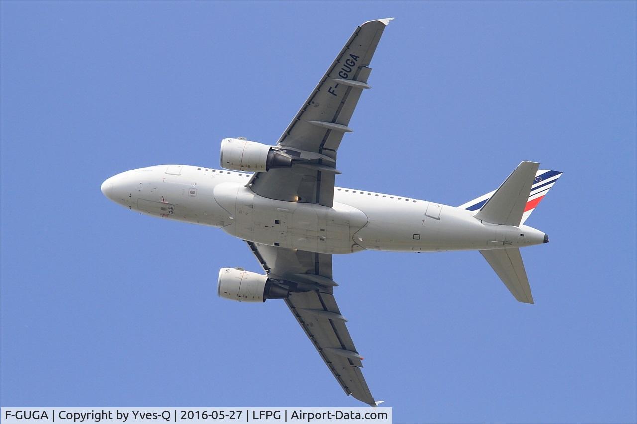 F-GUGA, 2002 Airbus A318-111 C/N 2035, Airbus A318-111, Take off rwy 27L, Roissy Charles De Gaulle airport (LFPG-CDG)