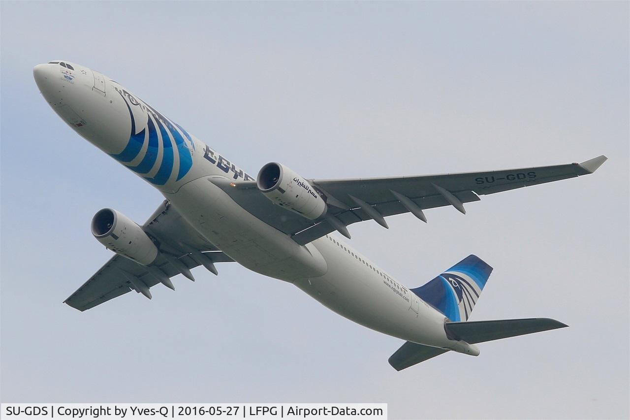 SU-GDS, 2010 Airbus A330-343X C/N 1143, Airbus A330-343X, Take off rwy 27L, Roissy Charles De Gaulle airport (LFPG-CDG)