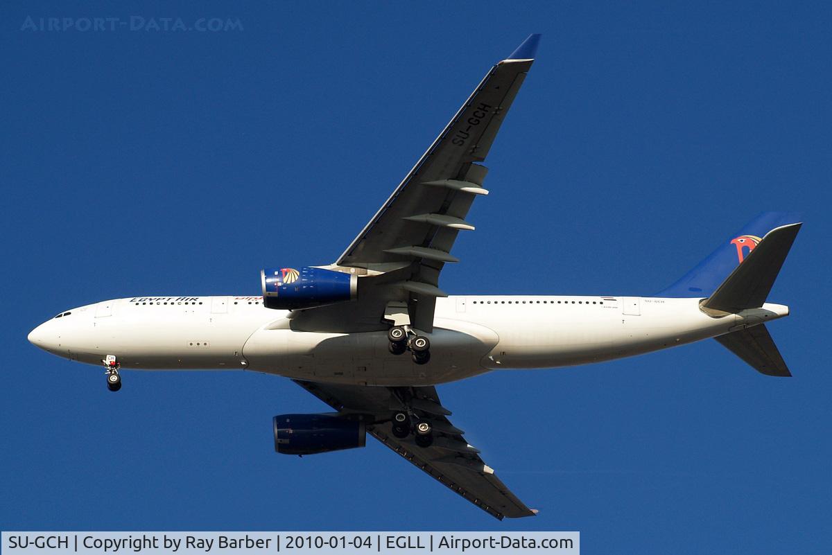 SU-GCH, 2005 Airbus A330-243 C/N 683, Airbus A330-243 [683] (EgyptAir) Home~G 04/01/2010. On approach 27R