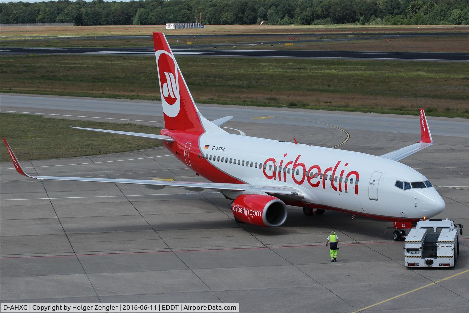 D-AHXG, 2008 Boeing 737-7K5 C/N 35140, Push back ceremony for an AirBerliner...