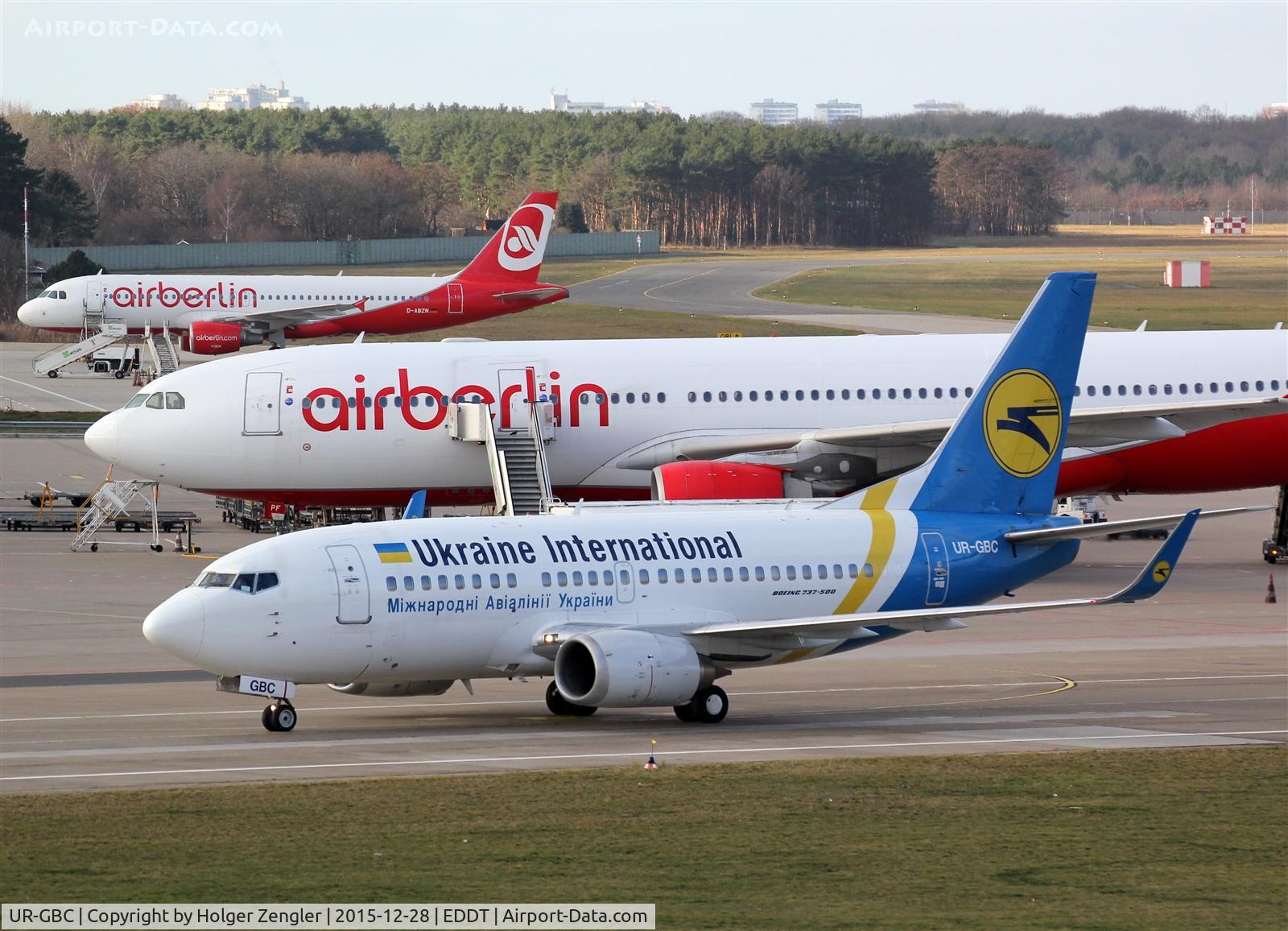 UR-GBC, 1997 Boeing 737-5L9 C/N 28722, Some airports have 3 planes on a day, TXL has 3 in a row.....