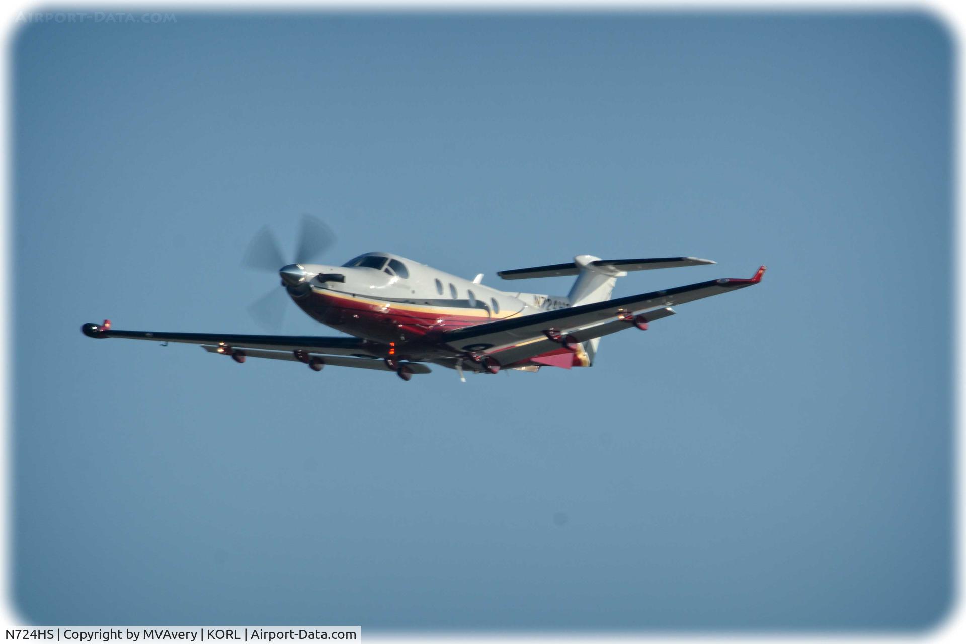 N724HS, 2004 Pilatus PC-12/45 C/N 564, Photo taken from Col Joe Kissinger Park Feb 2015