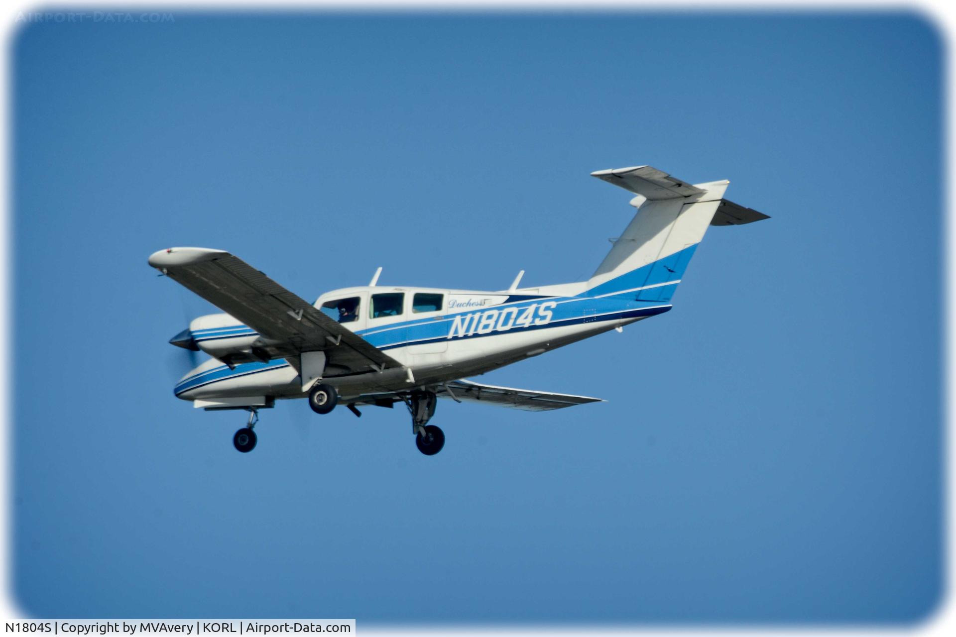 N1804S, 1983 Beech 76 Duchess C/N ME-412, Photo taken from Col Joe Kissinger Park Feb 2015
