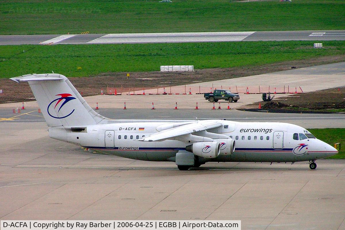 D-ACFA, 1991 British Aerospace BAe.146-200 C/N E2200, BAe 146-200 [E2200] (Eurowings)  Birmingham Int'l~G 25/04/2006