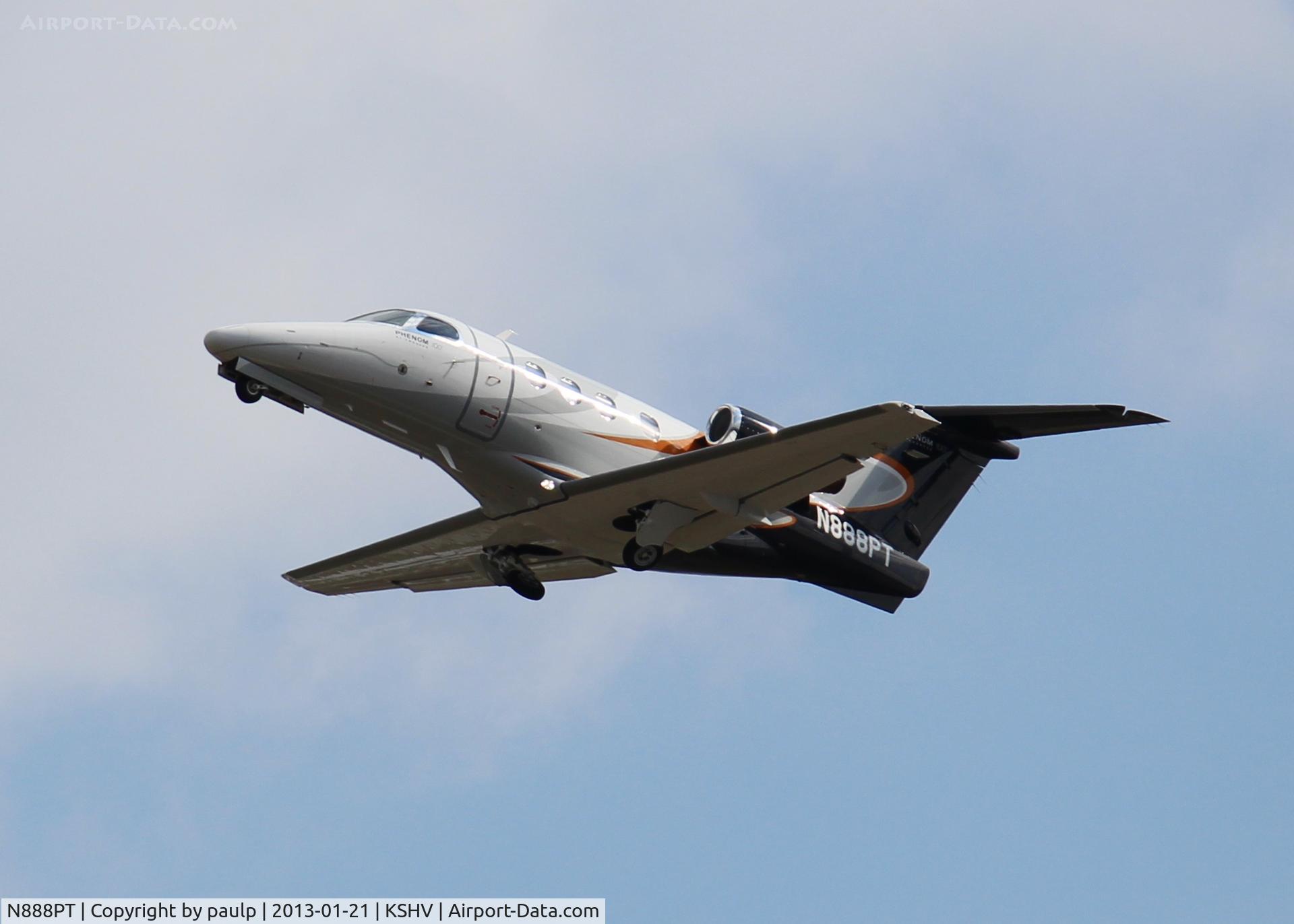 N888PT, 2010 Embraer EMB-500 Phenom 100 C/N 50000143, At Shreveport Regional.