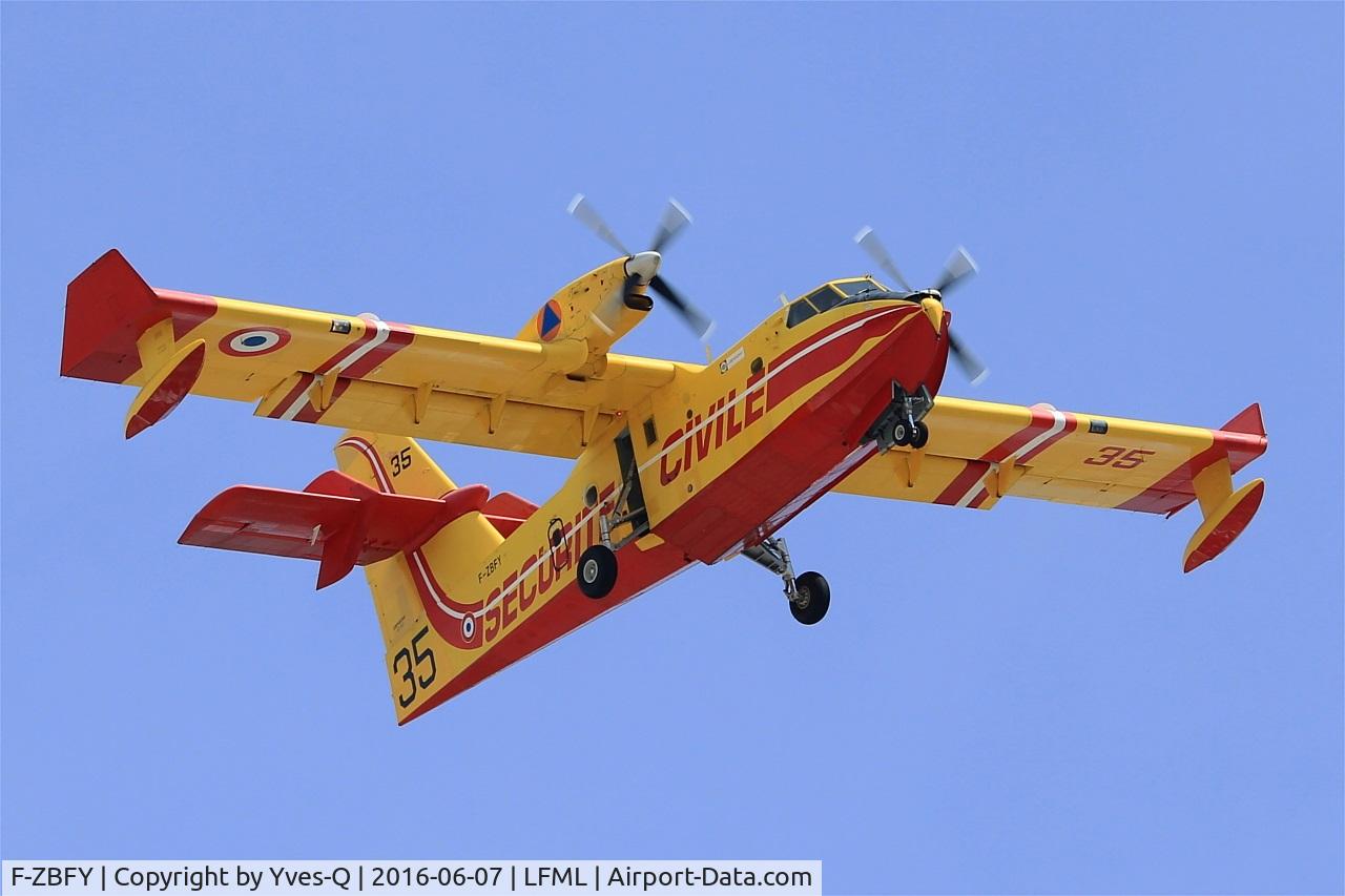 F-ZBFY, Canadair CL-215-6B11 CL-415 C/N 2010, Canadair CL-415, Short approach Rwy 32R, Marseille-Provence Airport (LFML-MRS)
