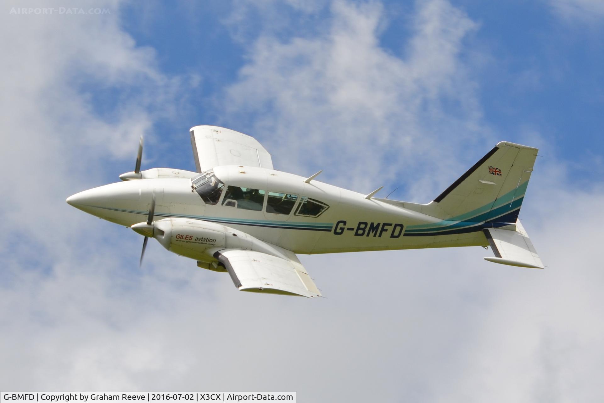 G-BMFD, 1979 Piper PA-23-250 Aztec F C/N 27-7954080, Over head at Northrepps.