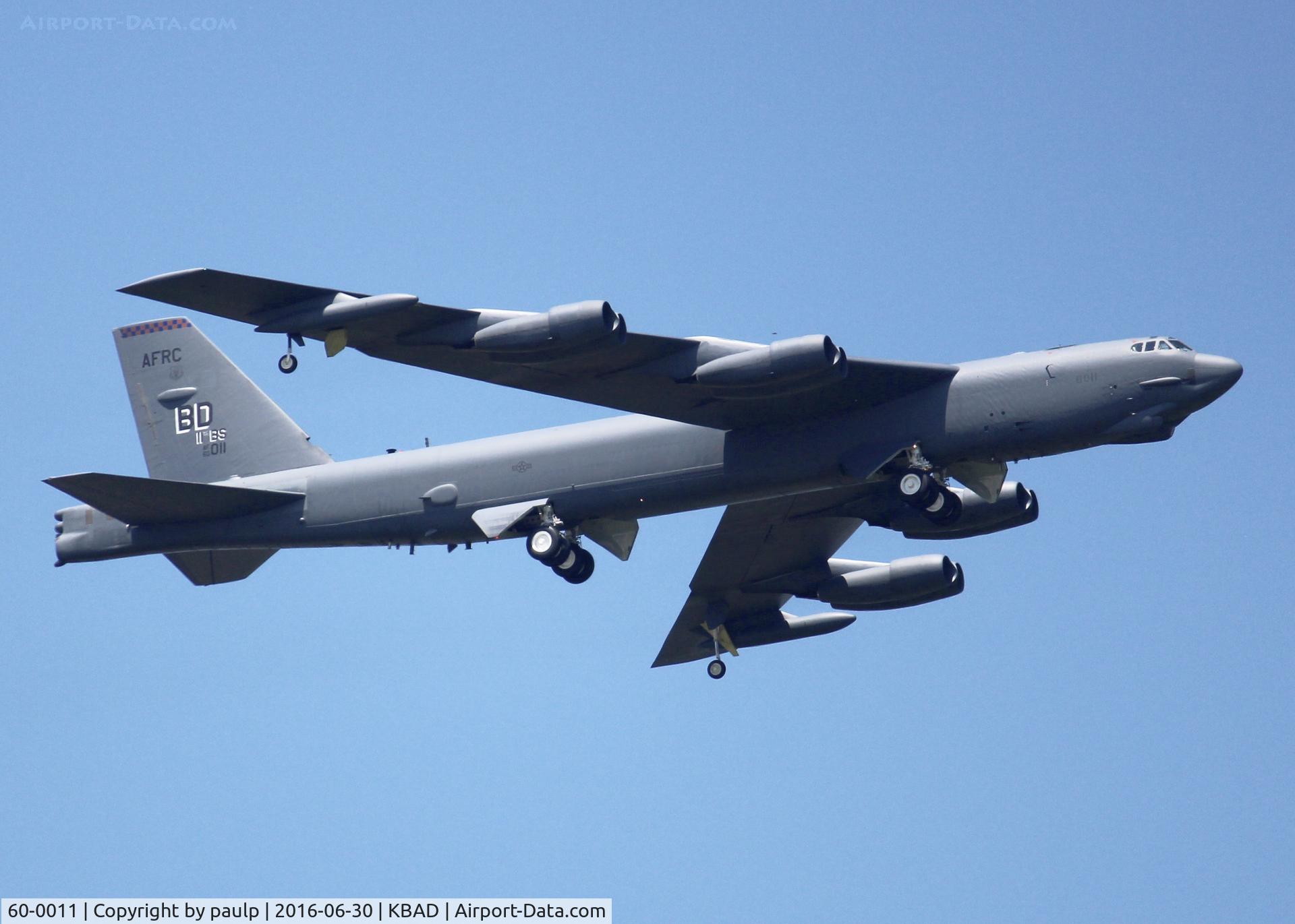 60-0011, 1960 Boeing B-52H Stratofortress C/N 464376, At Barksdale Air Force Base.