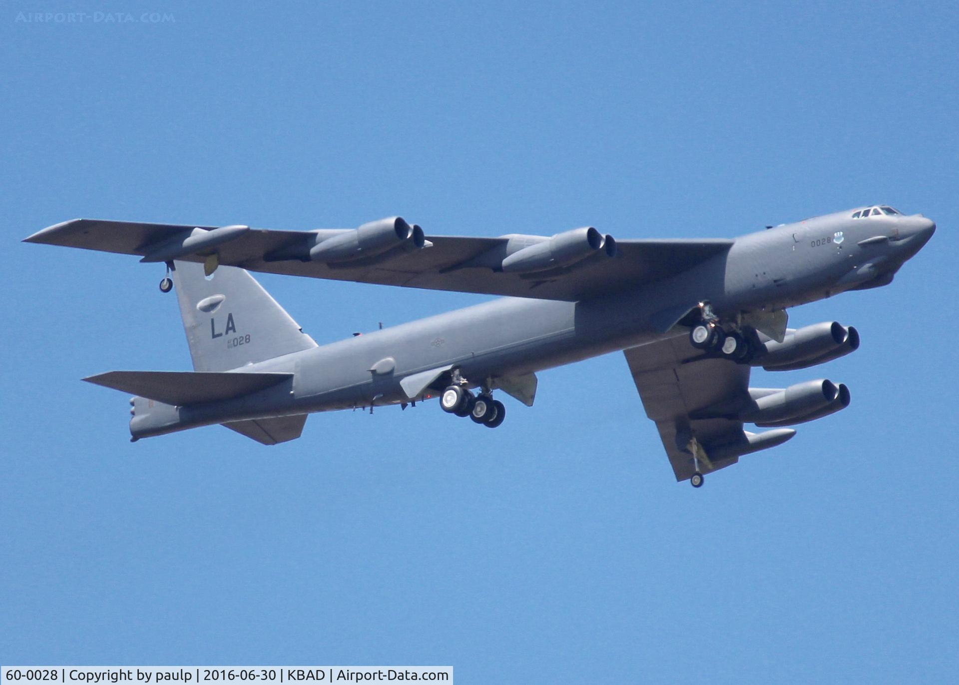 60-0028, 1960 Boeing B-52H Stratofortress C/N 464393, At Barksdale Air Force Base.