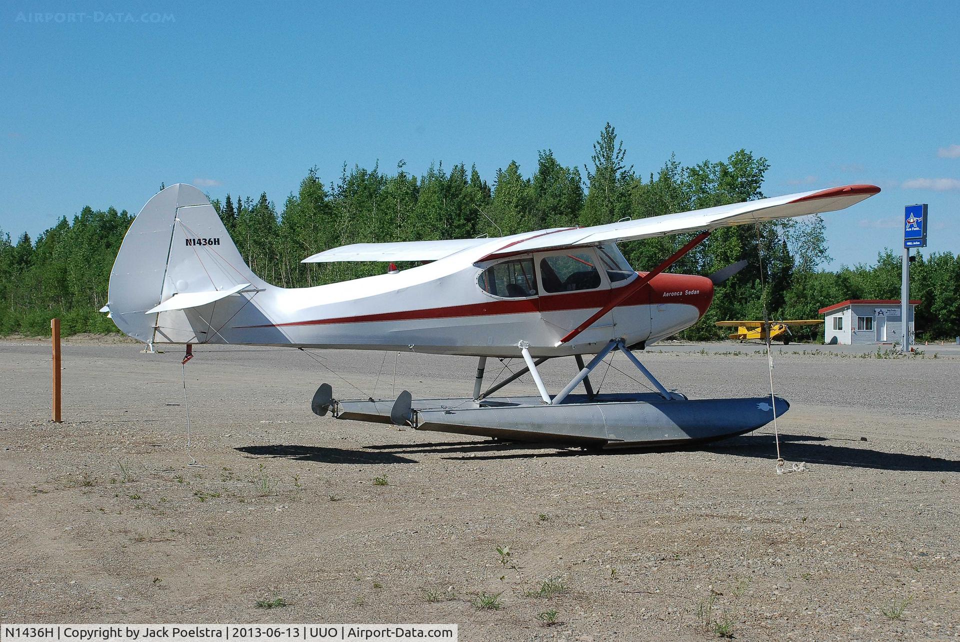 N1436H, 1950 Aeronca 15AC Sedan C/N 15AC-501, on floats at Willow airport AK