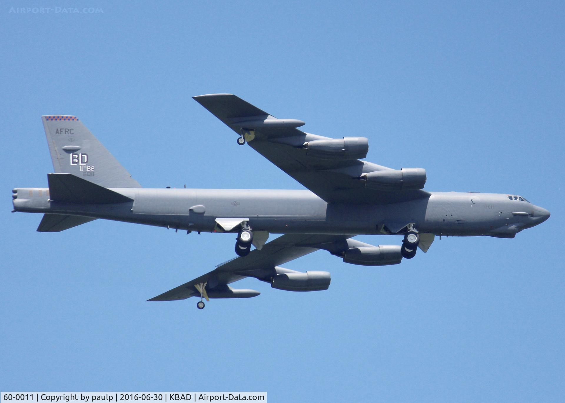60-0011, 1960 Boeing B-52H Stratofortress C/N 464376, At Barksdale Air Force Base.