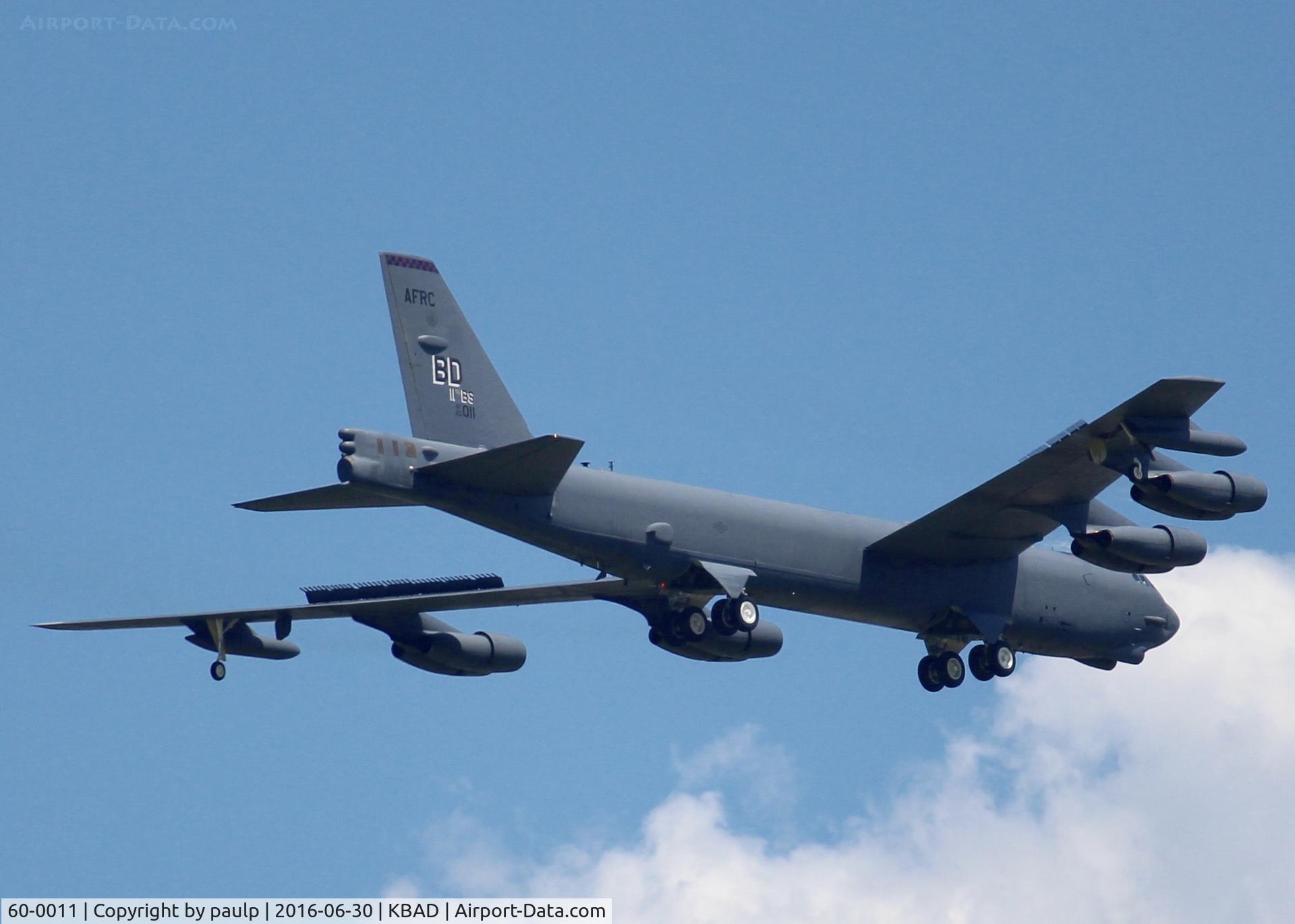 60-0011, 1960 Boeing B-52H Stratofortress C/N 464376, At Barksdale Air Force Base.
