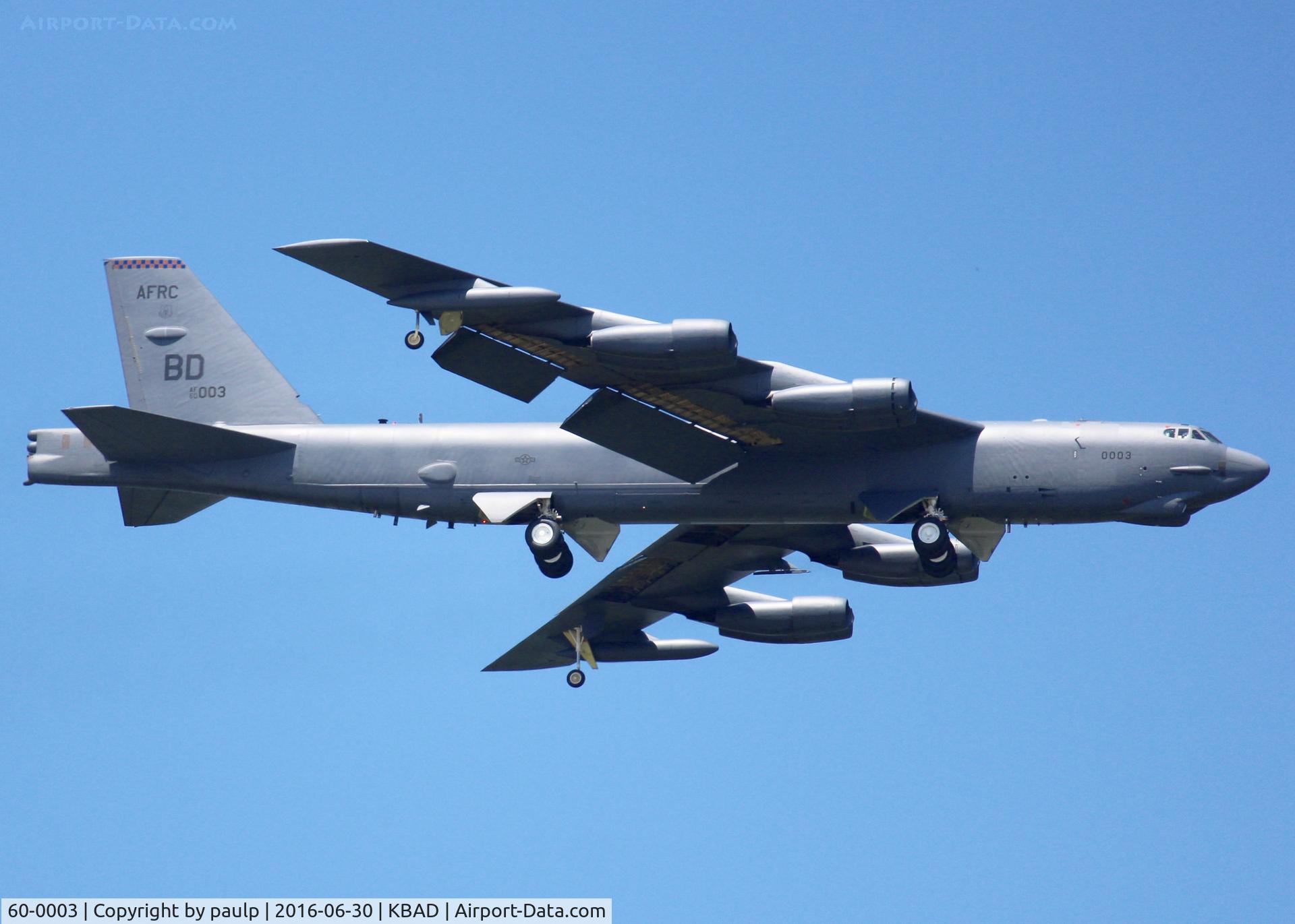 60-0003, 1960 Boeing B-52H Stratofortress C/N 464368, At Barksdale Air Force Base.