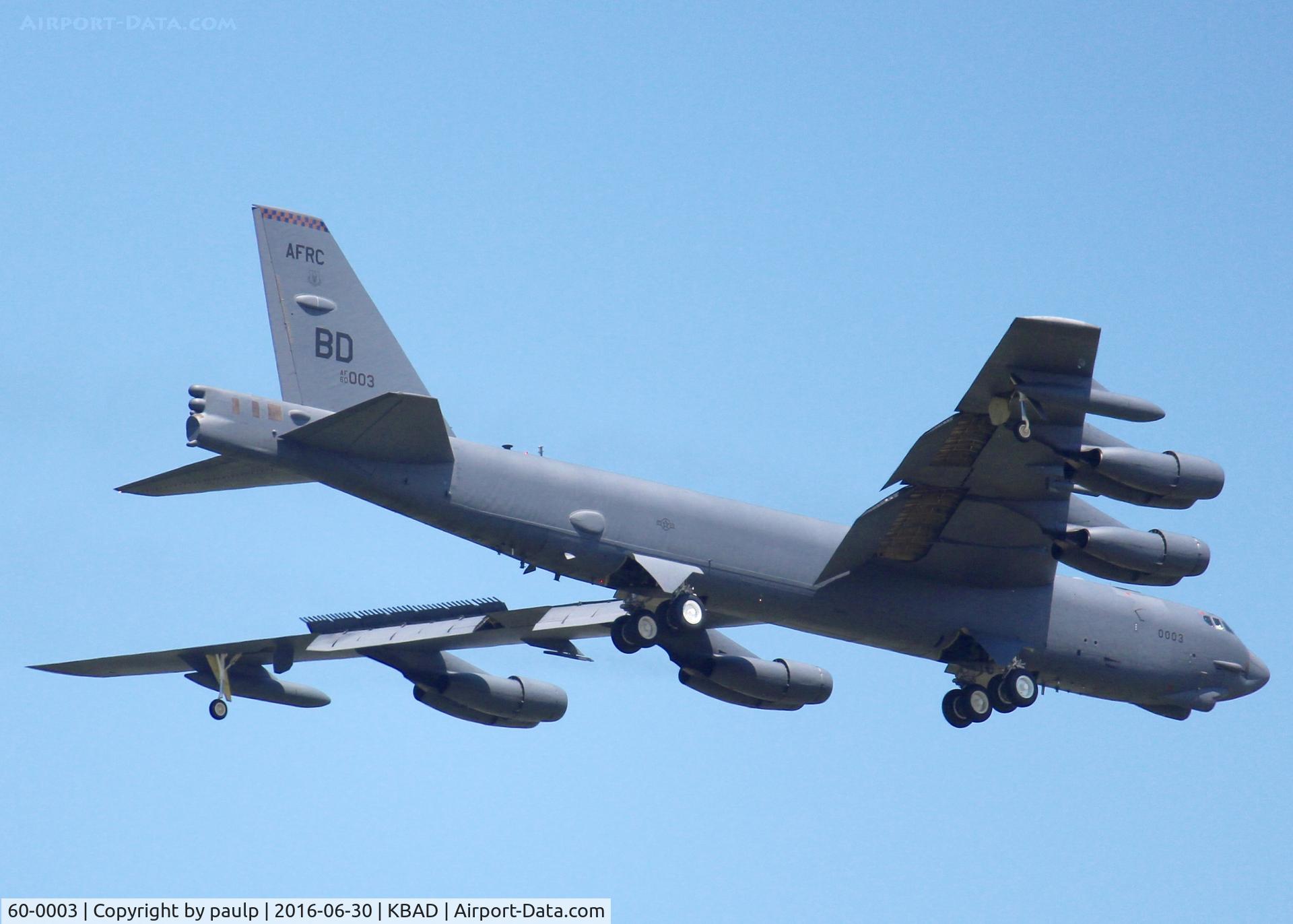 60-0003, 1960 Boeing B-52H Stratofortress C/N 464368, At Barksdale Air Force Base.