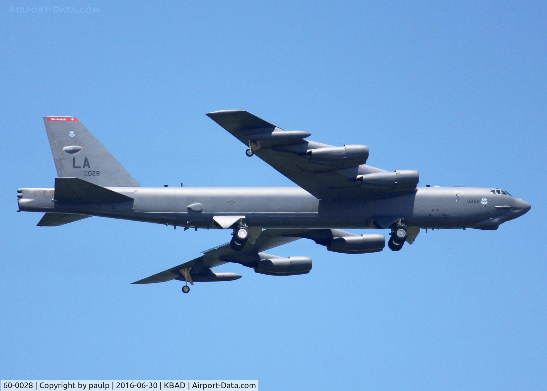60-0028, 1960 Boeing B-52H Stratofortress C/N 464393, At Barksdale Air Force Base.