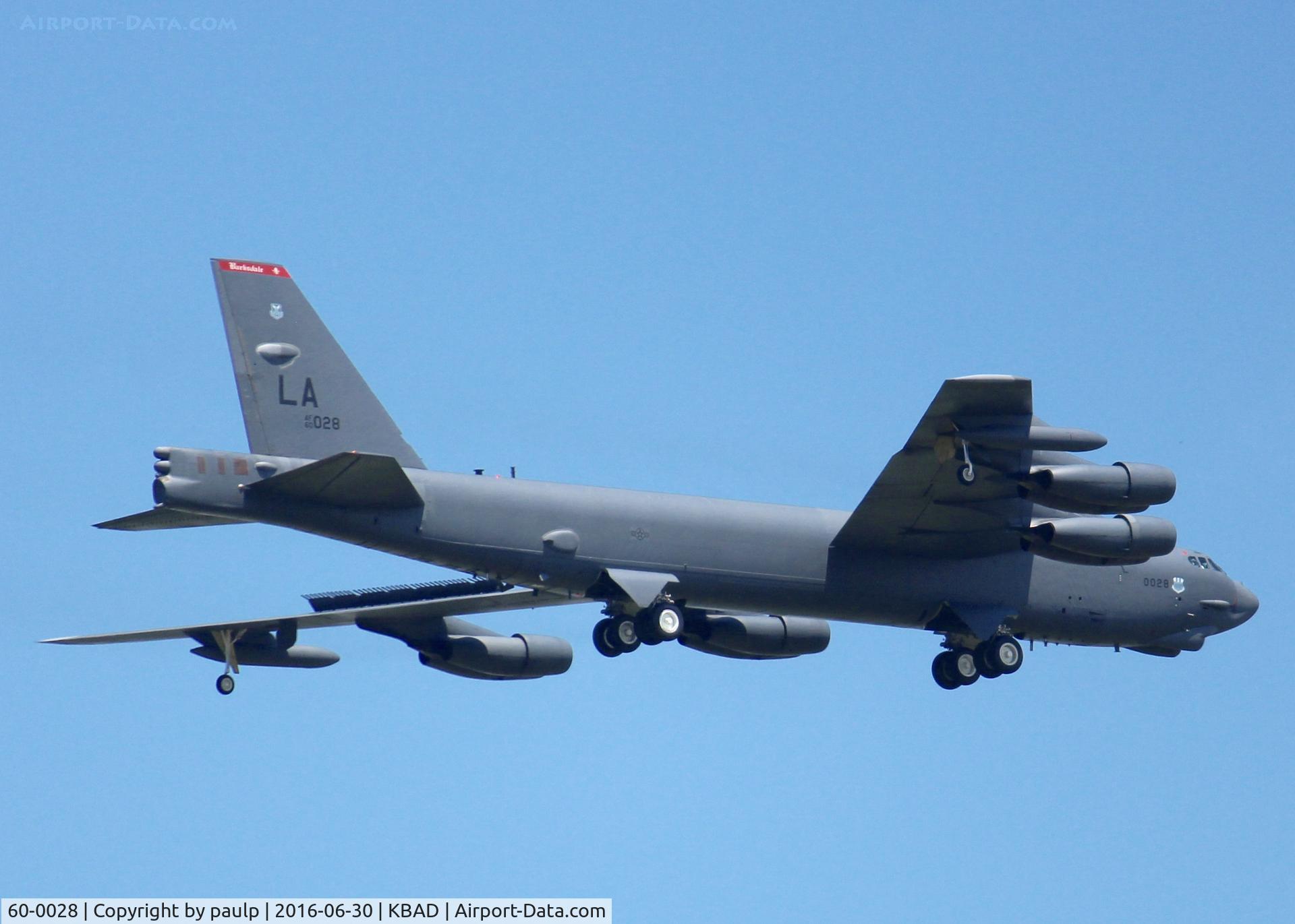60-0028, 1960 Boeing B-52H Stratofortress C/N 464393, At Barksdale Air Force Base.