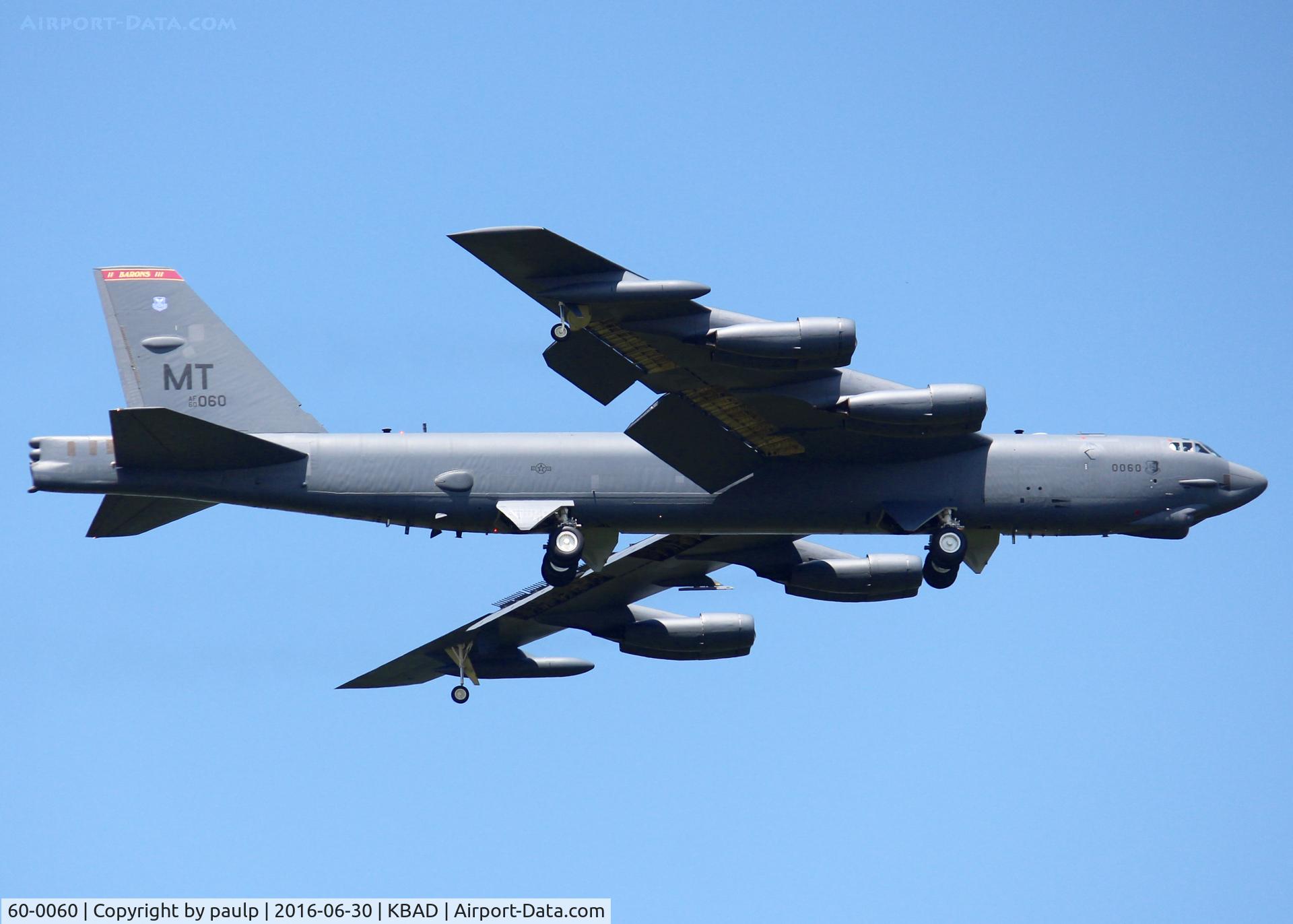 60-0060, 1960 Boeing B-52H Stratofortress C/N 464425, At Barksdale Air Force Base.