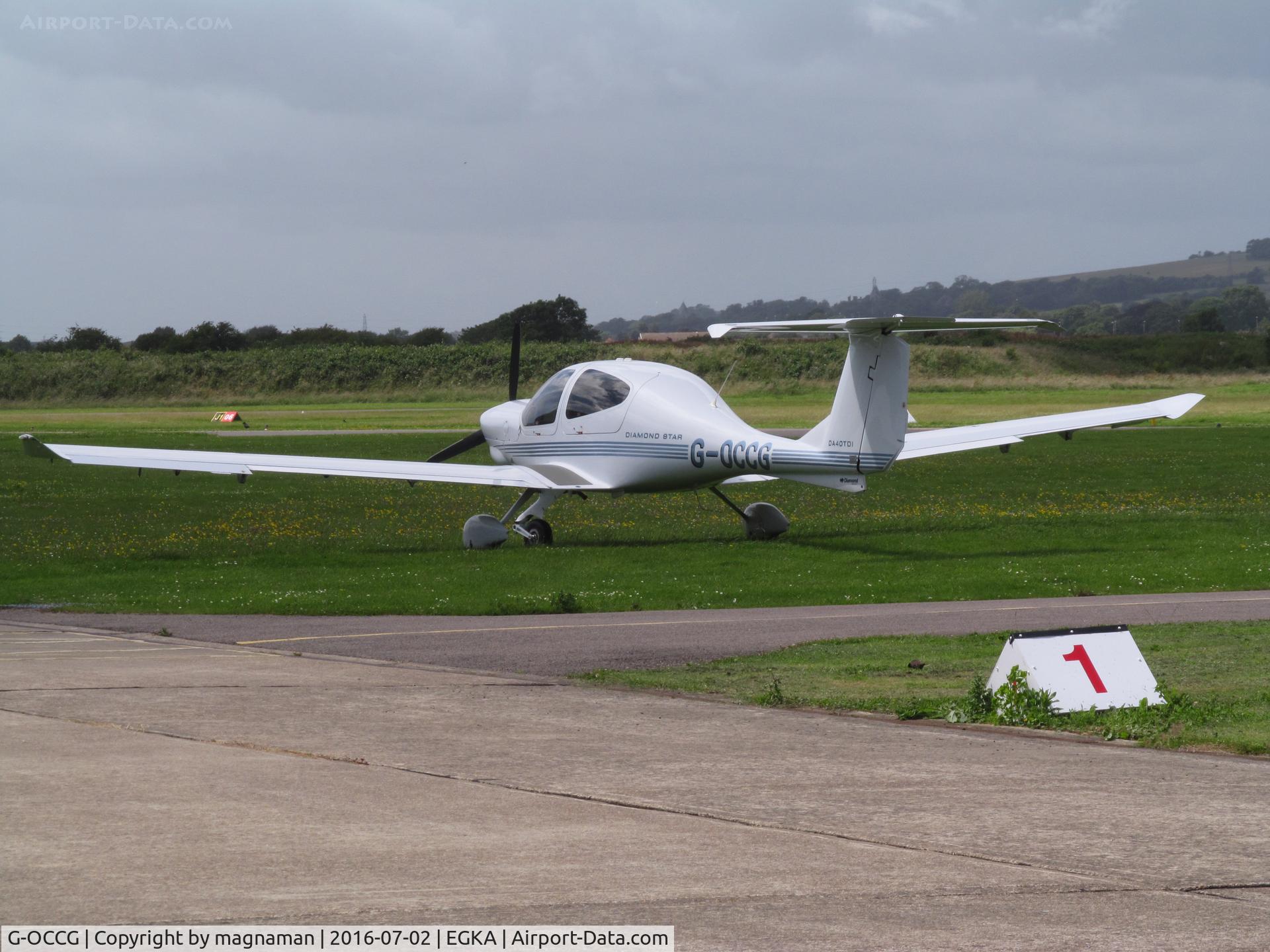 G-OCCG, 2006 Diamond DA-40D Diamond Star C/N D4.230, at shoreham on grass
