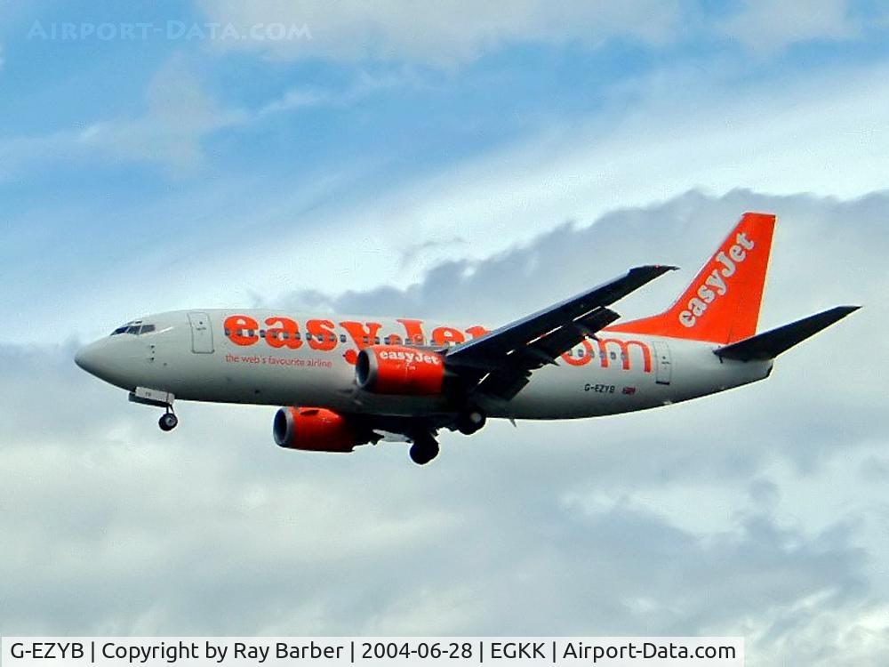 G-EZYB, 1988 Boeing 737-3M8 C/N 24020, Boeing 737-3M8 [24020] (EasyJet) Gatwick~G 28/06/2004