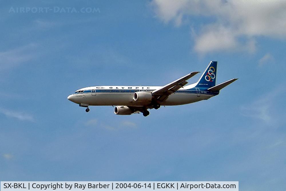 SX-BKL, 1990 Boeing 737-4Y0 C/N 24915/2055, Boeing 737-4Y0 [24915] (Olympic Airlines) Gatwick~G 14/06/2004