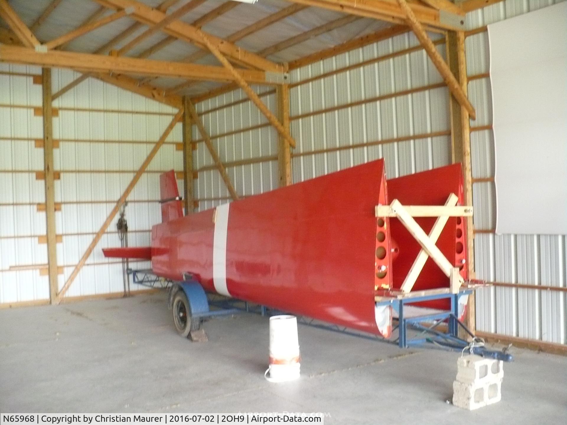 N65968, 1974 Schweizer SGS 1-26E C/N 608, SGS 1-26E 608 On Trailer