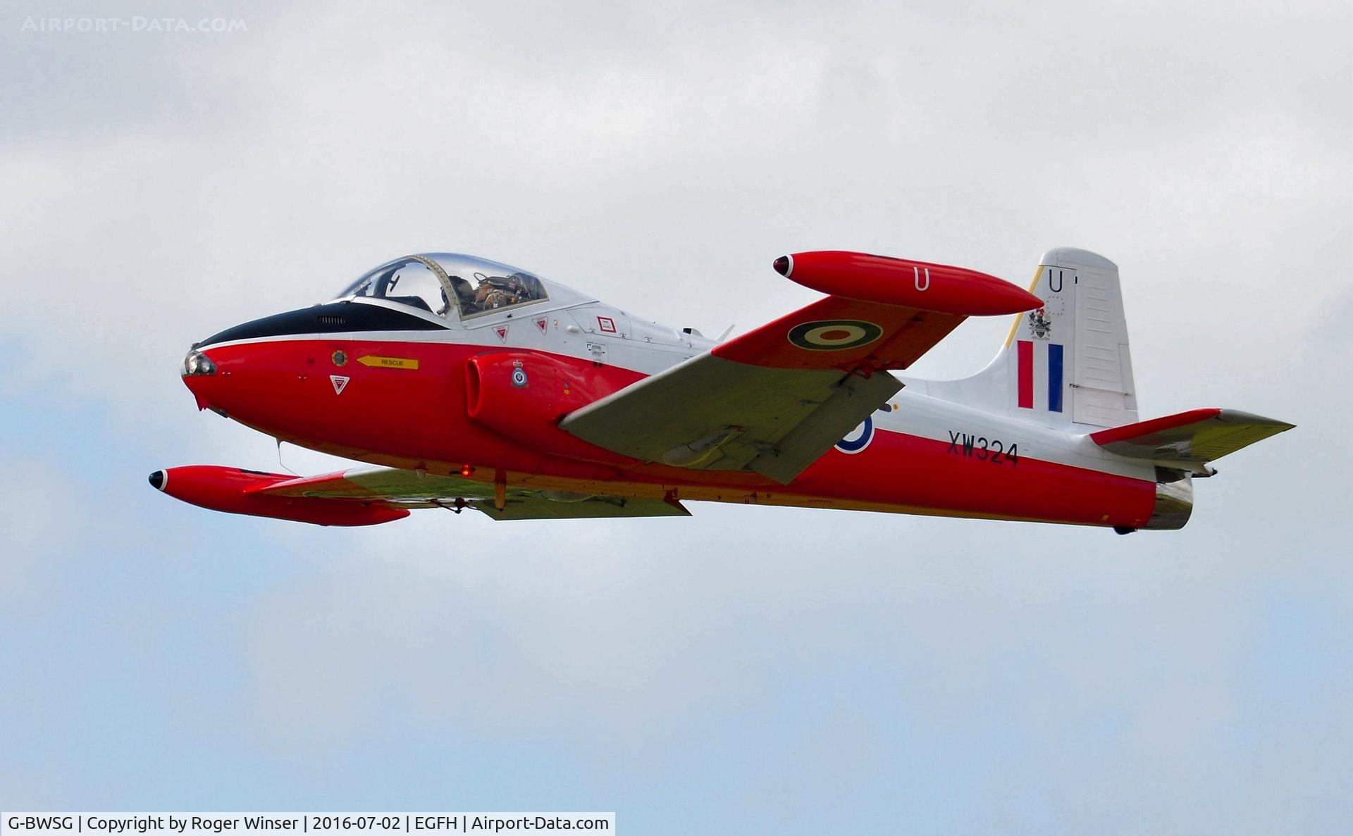 G-BWSG, 1970 BAC 84 Jet Provost T.5 C/N EEP/JP/988, Visiting JP departing Runway 22.