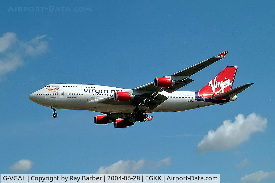 G-VGAL, 2001 Boeing 747-443 C/N 32337, Boeing 747-443 [32337] (Virgin Atlantic) Gatwick~G 28/06/2004