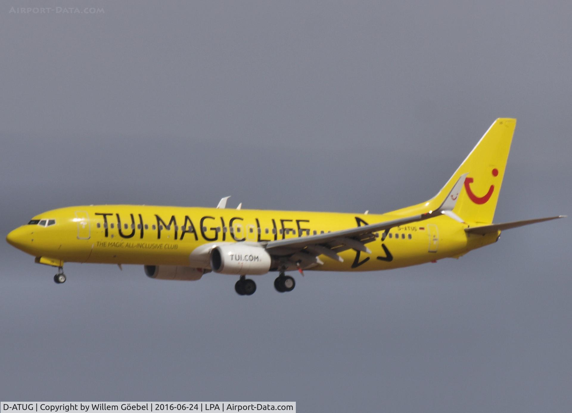 D-ATUG, 2006 Boeing 737-8K5 C/N 34688, Landing on the runway of Las Palmas Airport